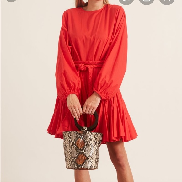 rhode ella dress in pinkred floral modesens on rhode ella dress red